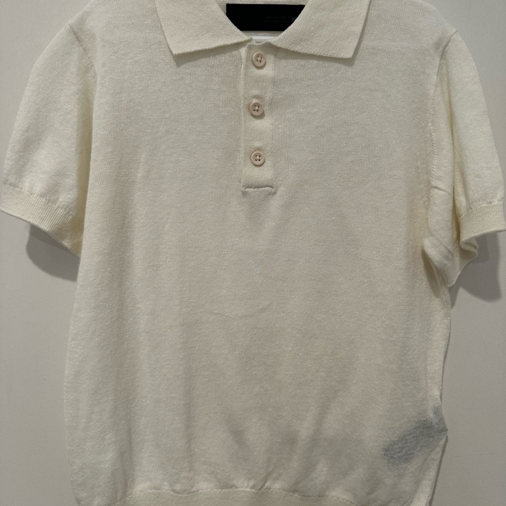 Zara kids  Cream Short-Sleeve Polo Knit